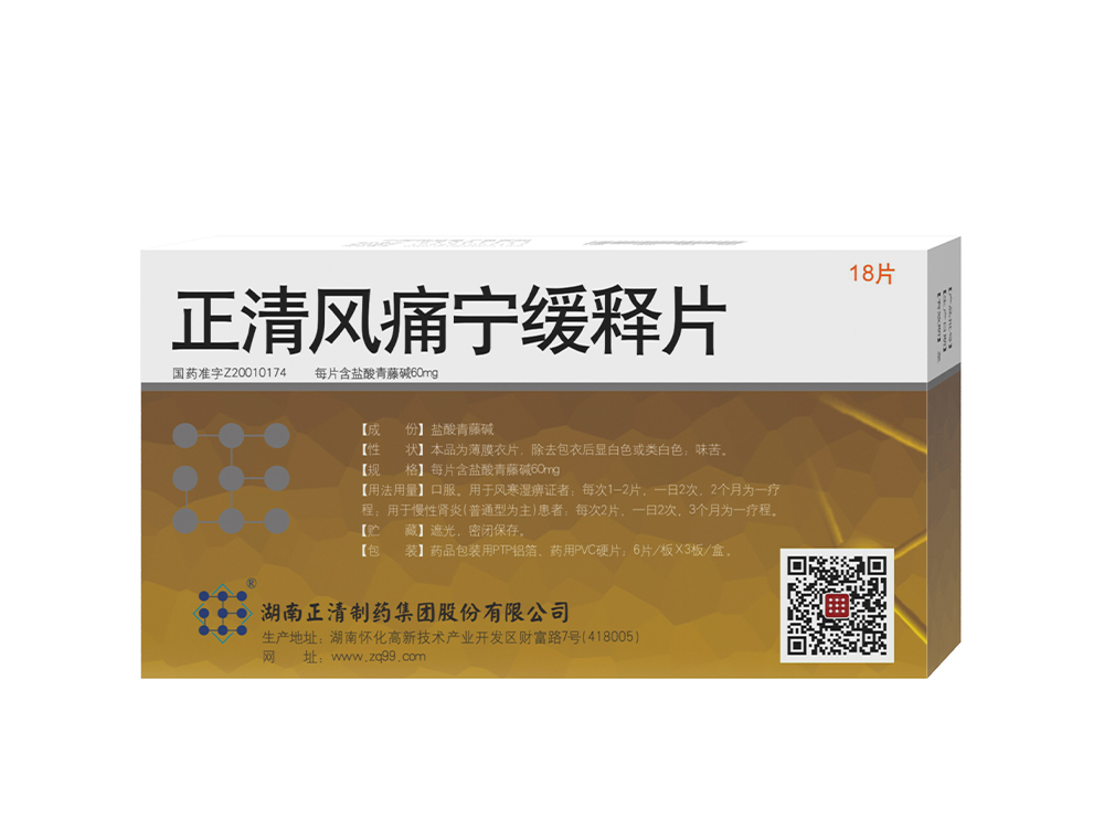 正清风痛宁缓释片